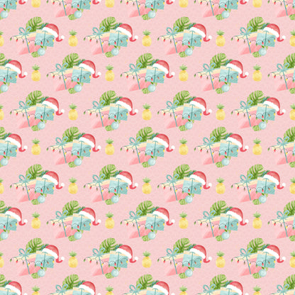 Flamingo Christmas Collection Pineapple Delight 12 x 12 Double-Sided Scrapbook Paper - 15 Pack