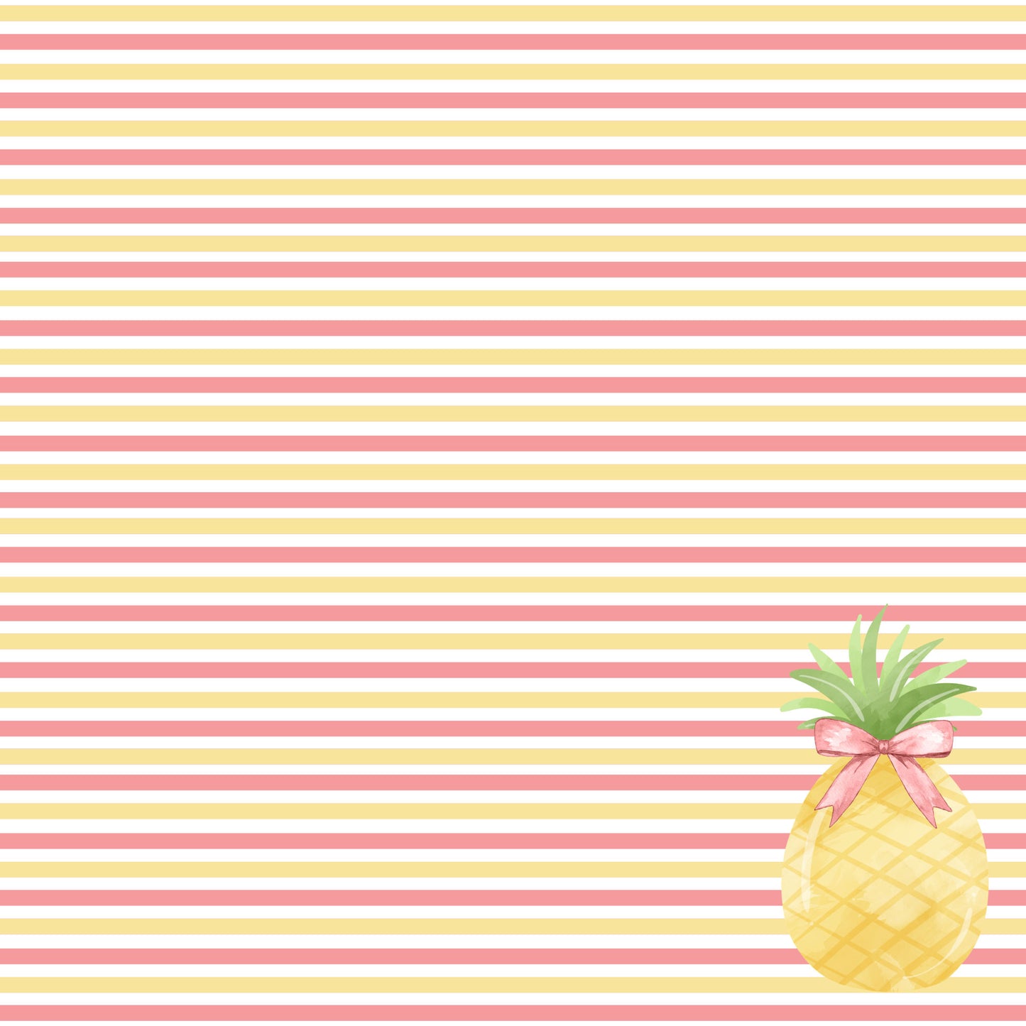 Flamingo Christmas Collection Pineapple Delight 12 x 12 Double-Sided Scrapbook Paper - 15 Pack
