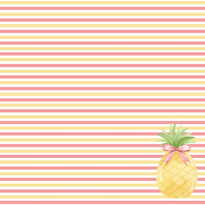 Flamingo Christmas Collection Pineapple Delight 12 x 12 Double-Sided Scrapbook Paper - 15 Pack