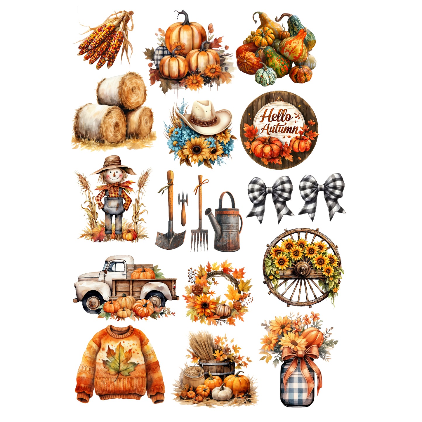 Fall Blessings Collection Laser Cut Scrapbook Ephemera Embellishments by SSC Designs - 3 Packs