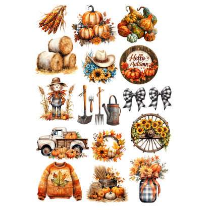 Fall Blessings Collection Laser Cut Scrapbook Ephemera Embellishments by SSC Designs - 3 Packs