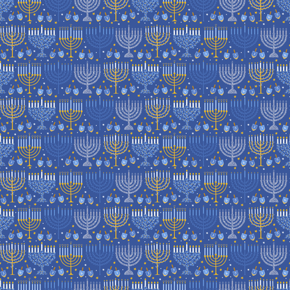 Festival of Lights Collection Dreidel 12 x 12 Double-Sided Scrapbook Paper by SSC Designs - 15 Pack