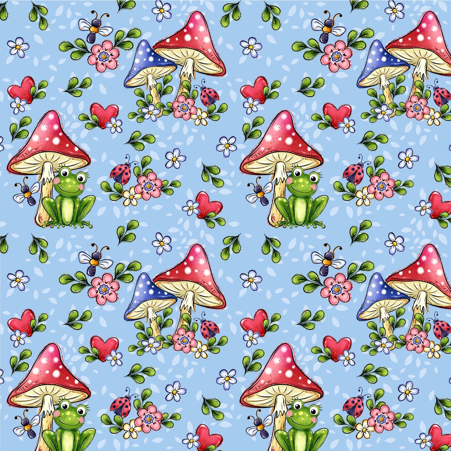 Phantasia Design's Frogs In The Morass Collection Mushroom Fields 12 x 12 Double-Sided Scrapbook Paper - 15 Pack