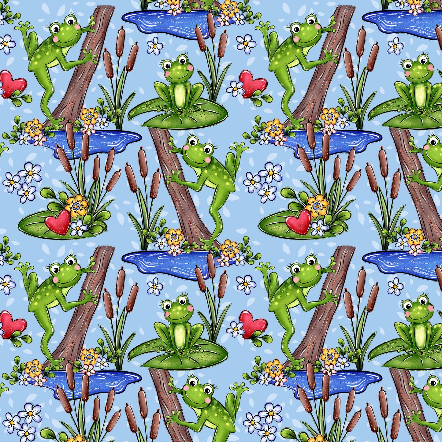 Phantasia Design's Frogs In The Morass Collection Tree Frogs 12 x 12 Double-Sided Scrapbook Paper - 15 Pack