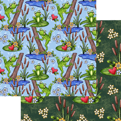 Phantasia Design's Frogs In The Morass 12 x 12 Scrapbook Paper Pack & Embellishment Kit - 3 Kits