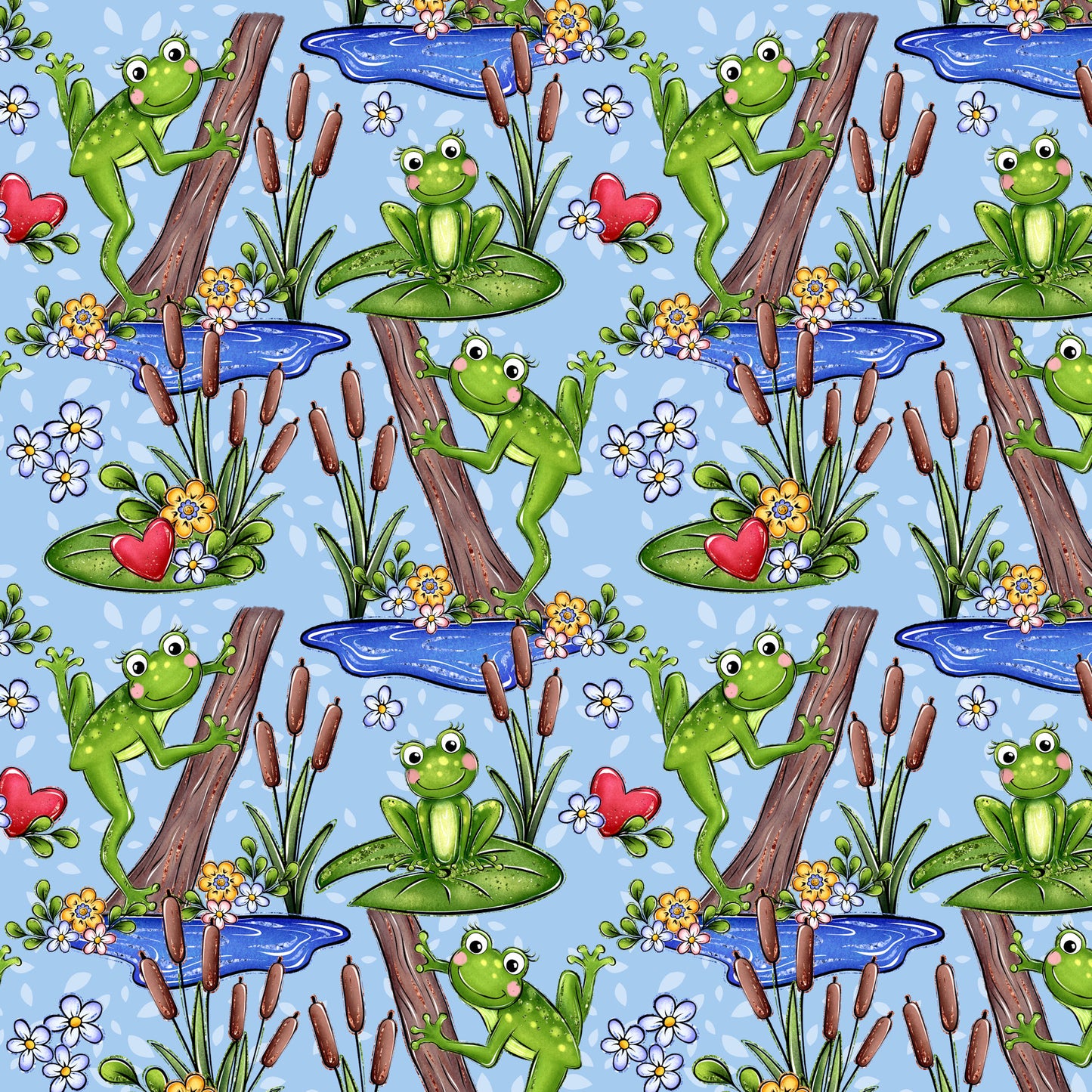 Phantasia Design's Frogs In The Morass Collection Tree Frogs 12 x 12 Double-Sided Scrapbook Paper - 15 Pack
