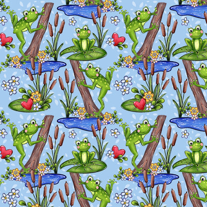 Phantasia Design's Frogs In The Morass Collection Tree Frogs 12 x 12 Double-Sided Scrapbook Paper - 15 Pack
