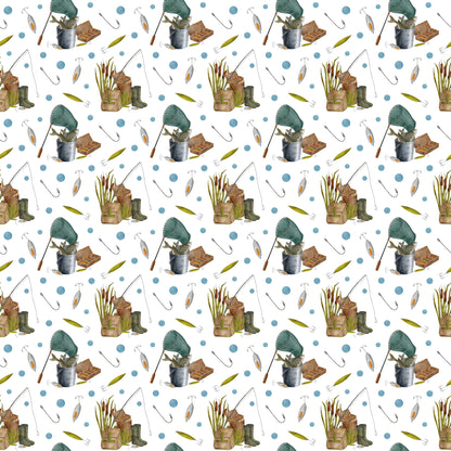 Fish Tales Collection Wishin' To Be Fishin' 12 x 12 Double-Sided Scrapbook Paper by SSC Designs - 15 Pack