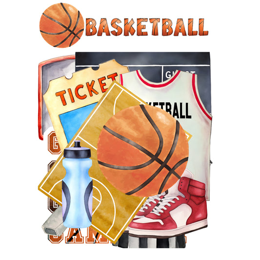 Go Big Sports Collection Basketball Laser Cut Scrapbook Ephemera Embellishments by SSC Designs - 3 Packs