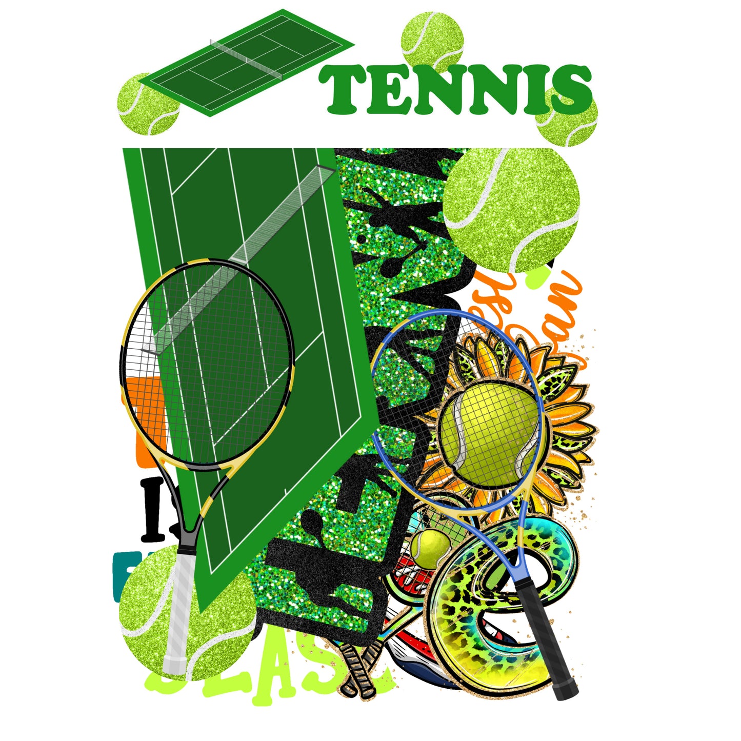 Go Big Sports Collection Tennis Laser Cut Scrapbook Ephemera Embellishments by SSC Designs - 3 Packs