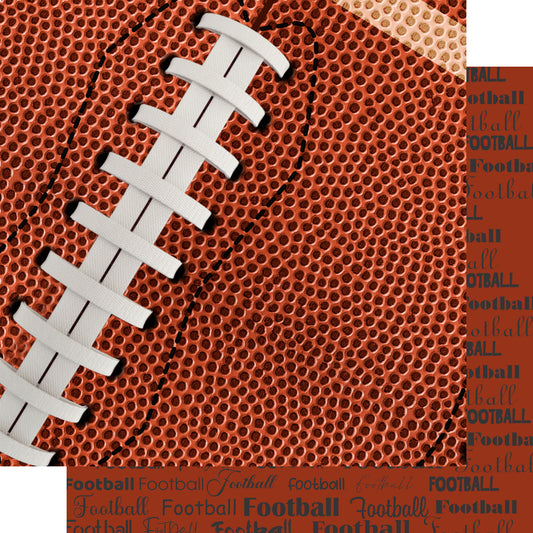 Go Big Sports Collection Football 12 x 12 Double-Sided Scrapbook Paper by SSC Designs - 15 Pack
