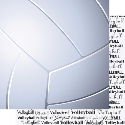Go Big Sports Collection Volleyball 12 x 12 Double-Sided Scrapbook Paper by SSC Designs - 15 Pack