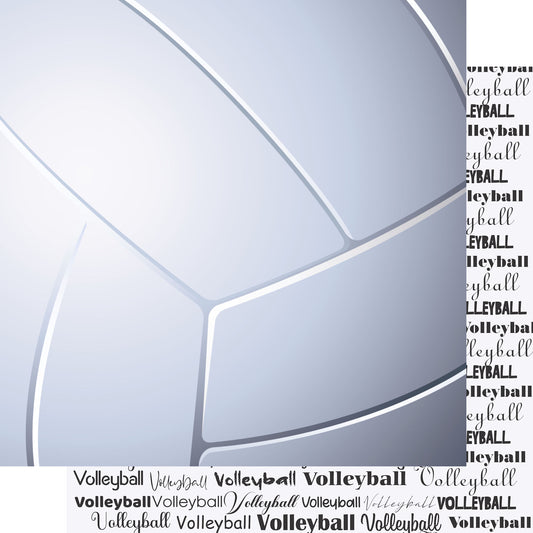 Go Big Sports Collection Volleyball 12 x 12 Double-Sided Scrapbook Paper by SSC Designs - 15 Pack