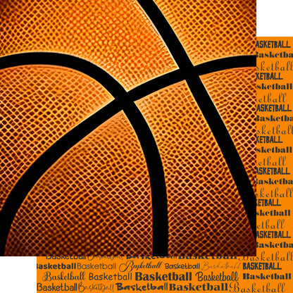 Go Big Sports Collection Basketball 12 x 12 Double-Sided Scrapbook Paper by SSC Designs - 15 Pack