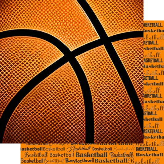 Go Big Sports Collection Basketball 12 x 12 Double-Sided Scrapbook Paper by SSC Designs - 15 Pack