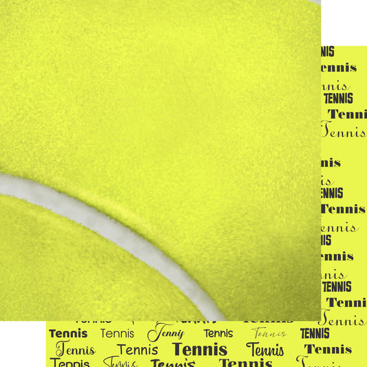 Go Big Sports Collection Tennis 12 x 12 Double-Sided Scrapbook Paper by SSC Designs - 15 Pack