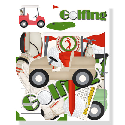 Golfing 12 x 12 Scrapbook Paper & Embellishment Kit by SSC Designs - 3 Kits