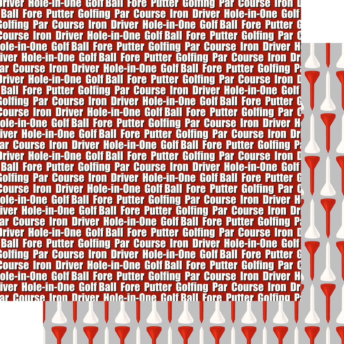 Golfing Collection Tee Time 12 x 12 Double-Sided Scrapbook Paper by SSC Designs - 15 Pack