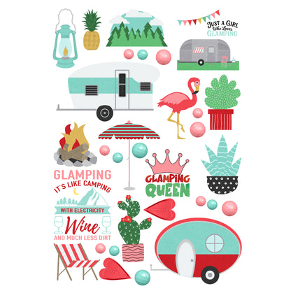 Glamping Collection Laser Cut Scrapbook Ephemera Embellishments by SSC Designs - 3 Packs