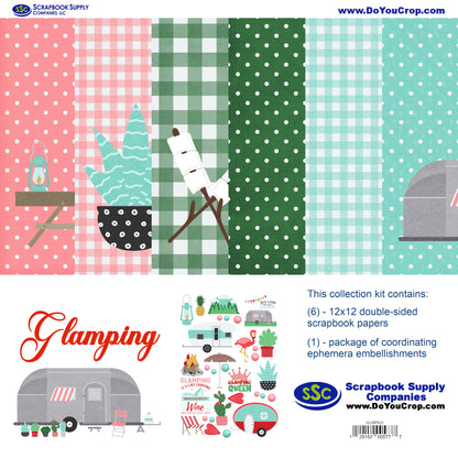 Glamping 12 x 12 Scrapbook Paper & Embellishment Kit by SSC Designs - 3 Kits