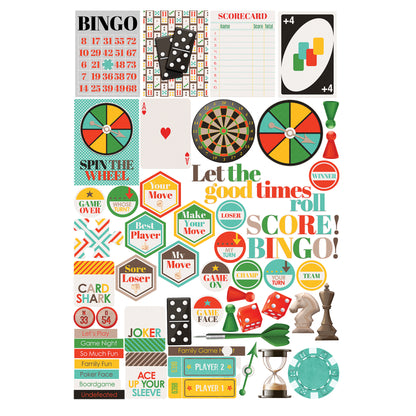 Game Night 12 x 12 Scrapbook Paper & Embellishment Kit by SSC Designs - 3 Kits