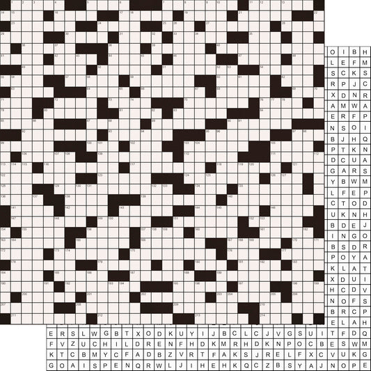 Game Night Collection Crossword Craze 12 x 12 Double-Sided Scrapbook Paper by SSC Designs - 15 Pack