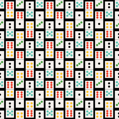 Game Night Collection Domino Delight 12 x 12 Double-Sided Scrapbook Paper by SSC Designs - 15 Pack