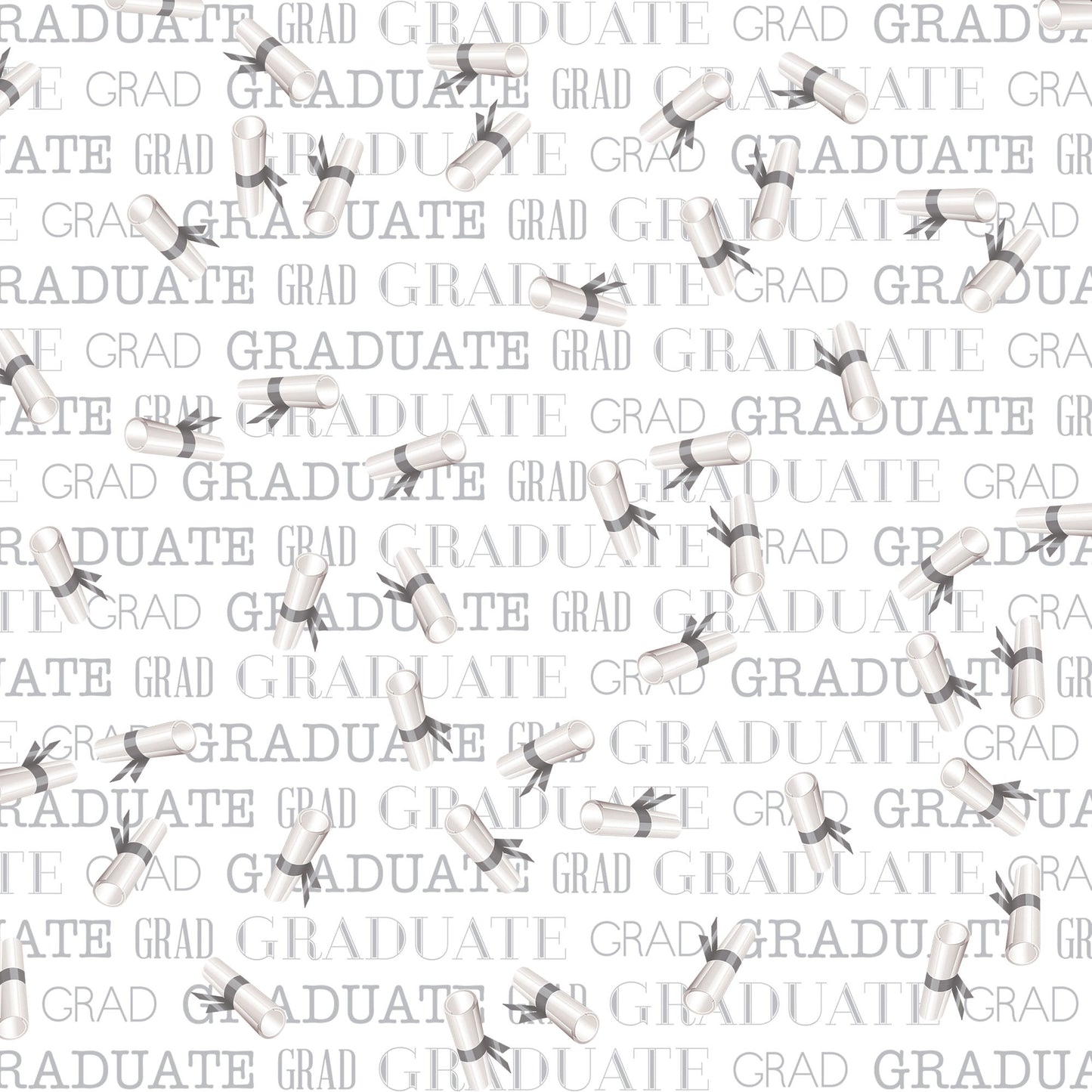 Graduation Collection Diplomas All Around 12 x 12 Double-Sided Scrapbook Paper - 15 Pack