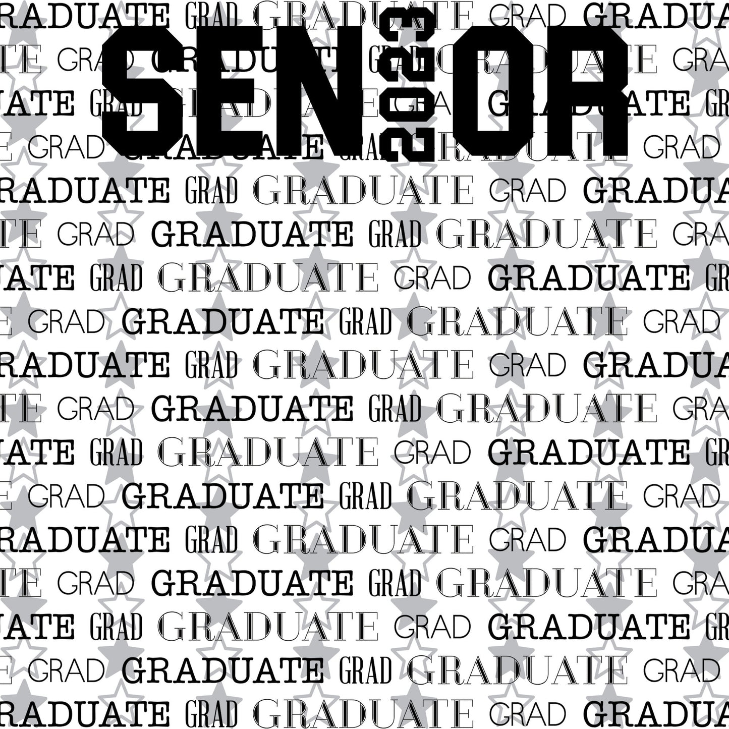 Graduation Collection 2023 Senior 12 x 12 Double-Sided Scrapbook Paper - 15 Pack