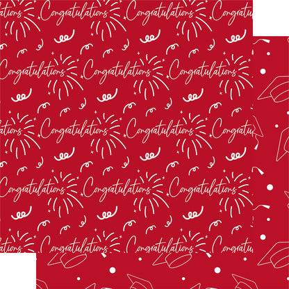 Graduate 2025 Collection Congratulations 12 x 12 Double-Sided Scrapbook Paper by SSC Designs - 15 Pack