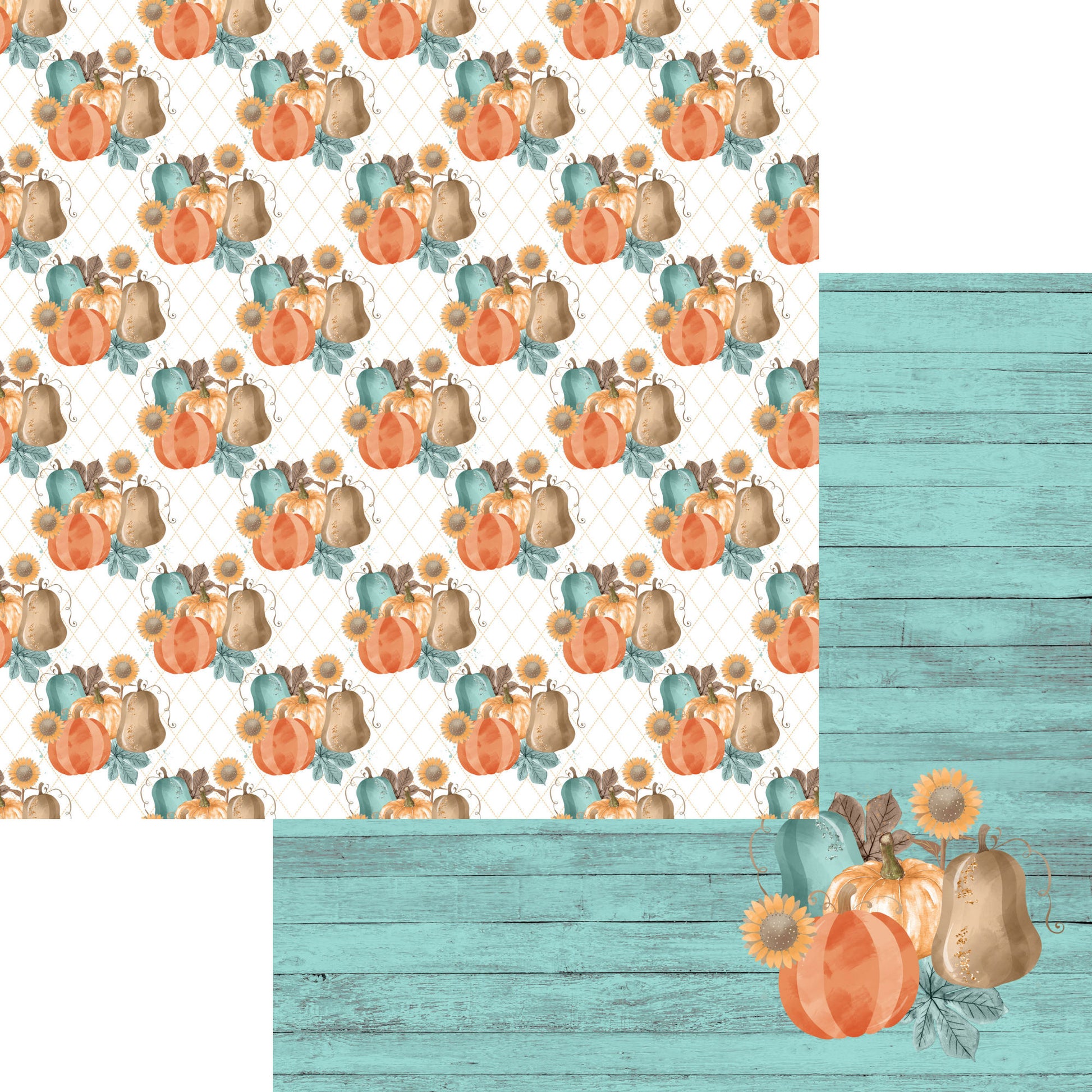 Give Thanks Collection Pumpkin Party 12 x 12 Double-Sided Scrapbook Paper by SSC Designs - 15 Pack