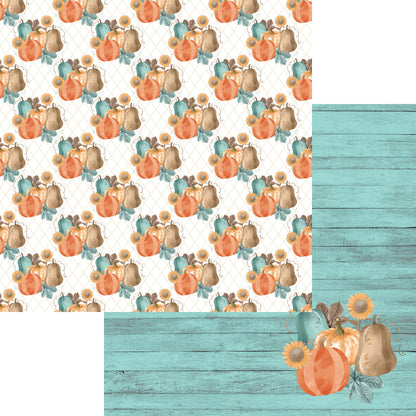 Give Thanks Collection Pumpkin Party 12 x 12 Double-Sided Scrapbook Paper by SSC Designs - 15 Pack