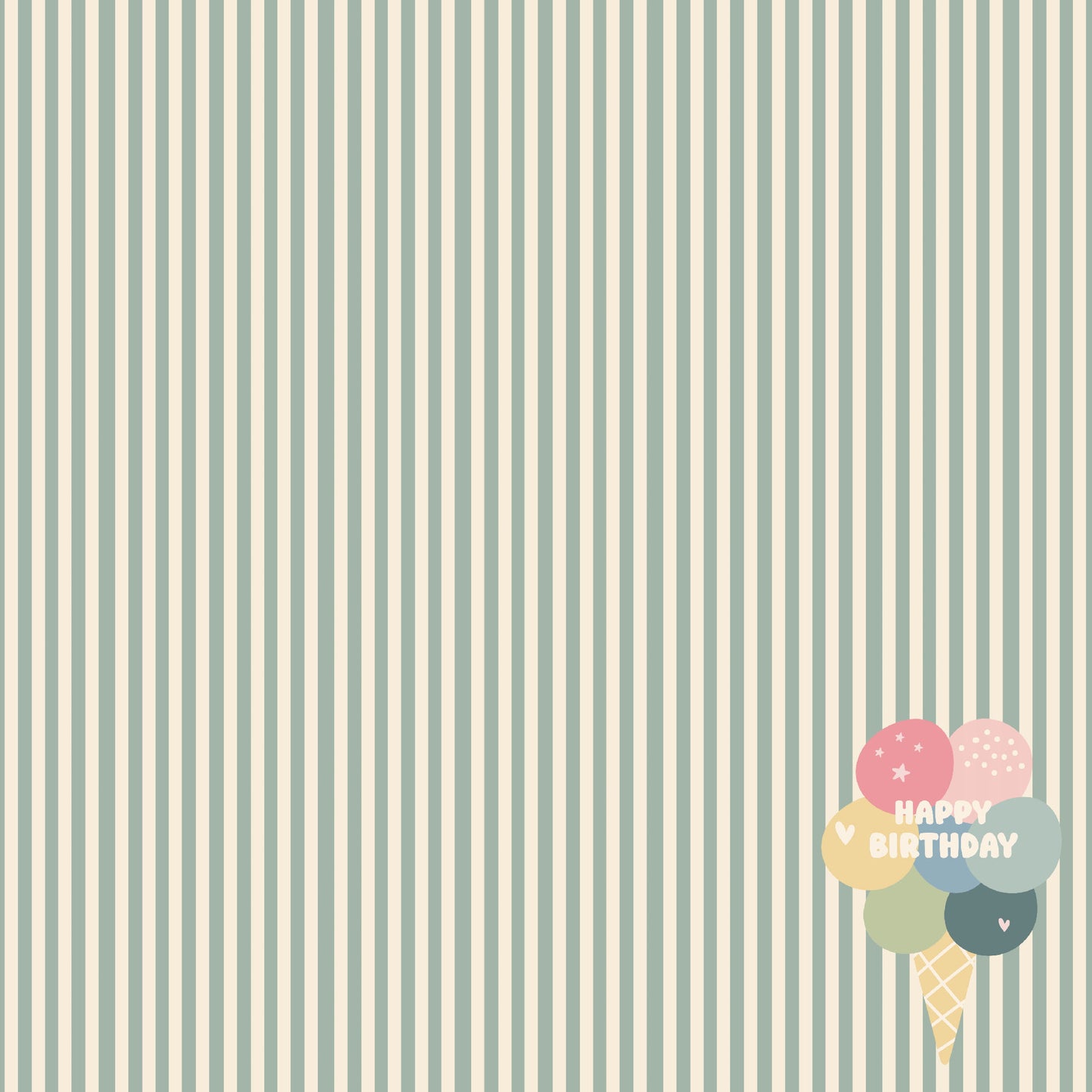 Happy Birthday Collection Balloon Bouquet 12 x 12 Double-Sided Scrapbook Paper by SSC Designs - 15 Pack