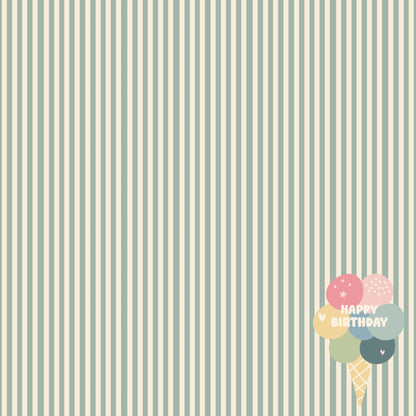 Happy Birthday Collection Balloon Bouquet 12 x 12 Double-Sided Scrapbook Paper by SSC Designs - 15 Pack