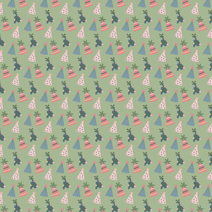Happy Birthday Collection Party Hat Parade 12 x 12 Double-Sided Scrapbook Paper by SSC Designs - 15 Pack
