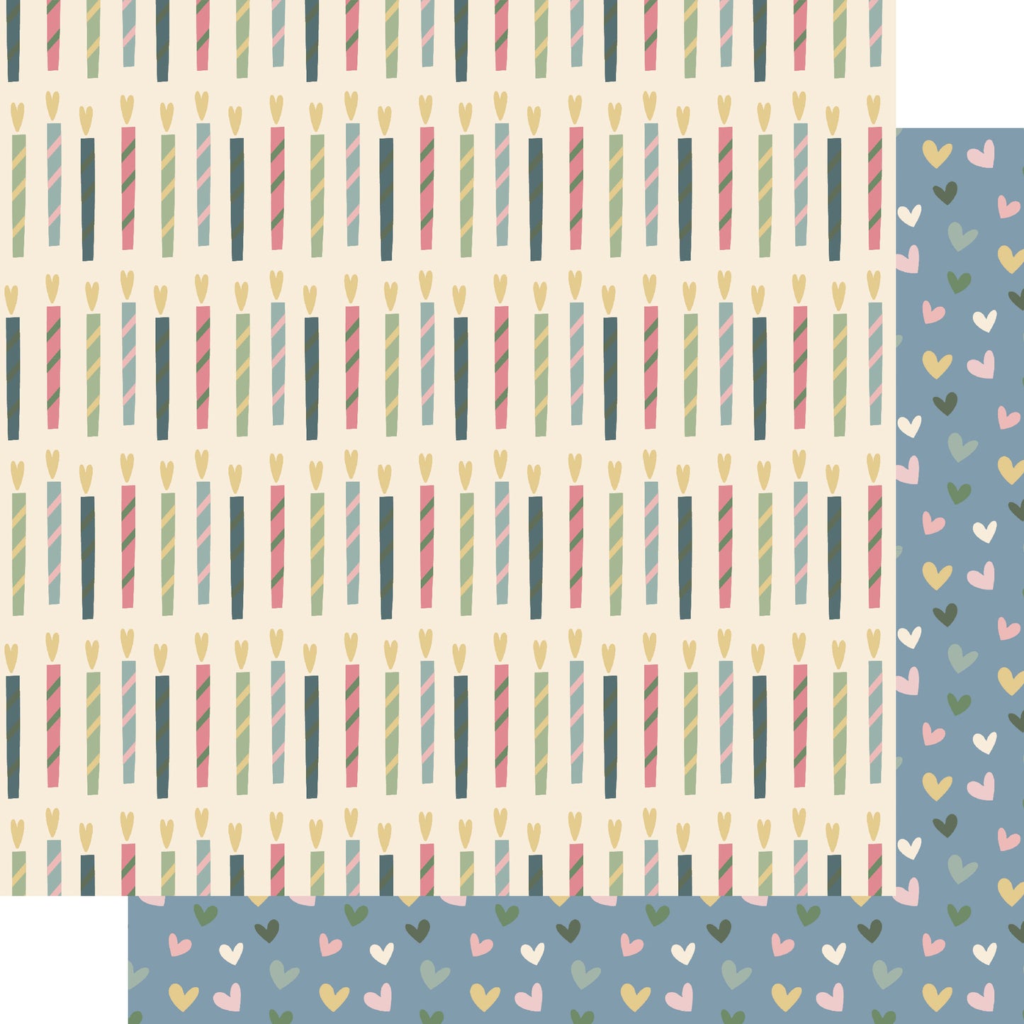 Happy Birthday Collection Make A Wish Candles 12 x 12 Double-Sided Scrapbook Paper by SSC Designs - 15 Pack