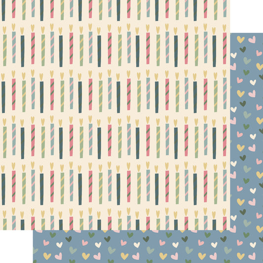 Happy Birthday Collection Make A Wish Candles 12 x 12 Double-Sided Scrapbook Paper by SSC Designs - 15 Pack