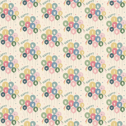 Happy Birthday Collection Rainbow Wishes 12 x 12 Double-Sided Scrapbook Paper by SSC Designs - 15 Pack
