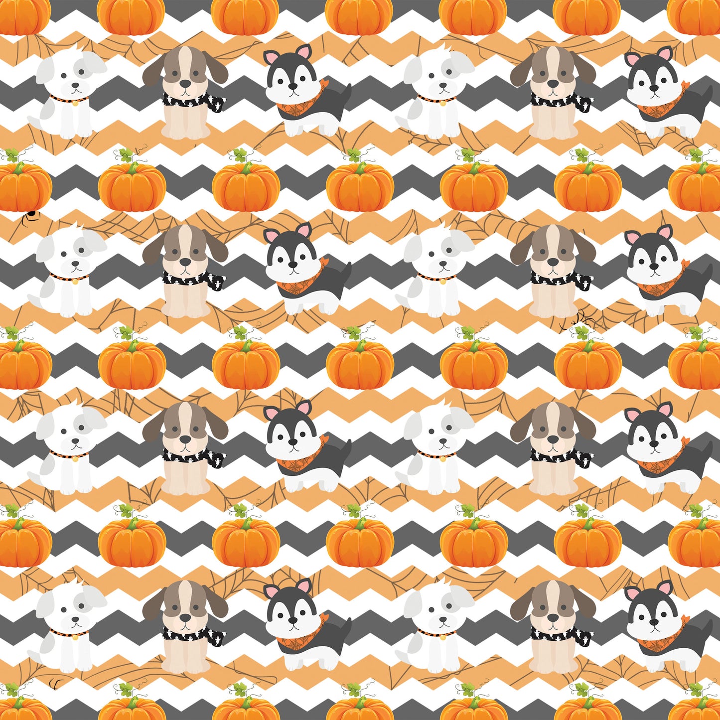 Happy Bow-wow-ween Collection Pumpkin Pooches 12 x 12 Double-Sided Scrapbook Paper by SSC Designs - 15 Pack