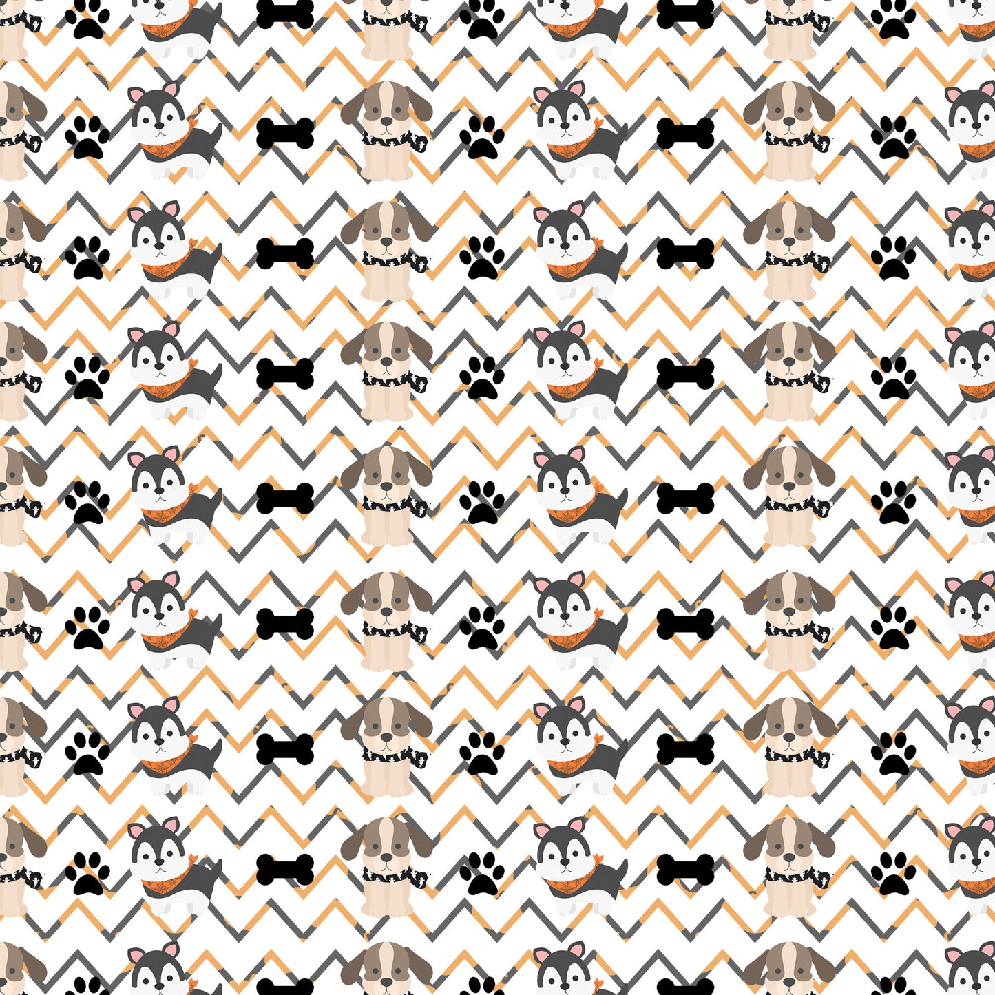 Happy Bow-wow-ween Collection Pumpkin Love 12 x 12 Double-Sided Scrapbook Paper by SSC Designs - 15 Pack