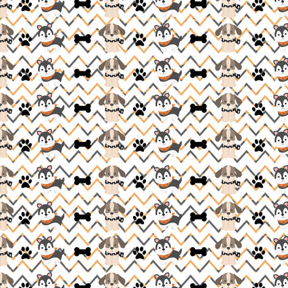 Happy Bow-wow-ween Collection Pumpkin Love 12 x 12 Double-Sided Scrapbook Paper by SSC Designs - 15 Pack