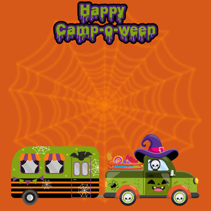 Happy Camp-o-ween Collection Don't Forget To Pack The Broom 12 x 12 Double-Sided Scrapbook Paper by SSC Designs - 15 Pack