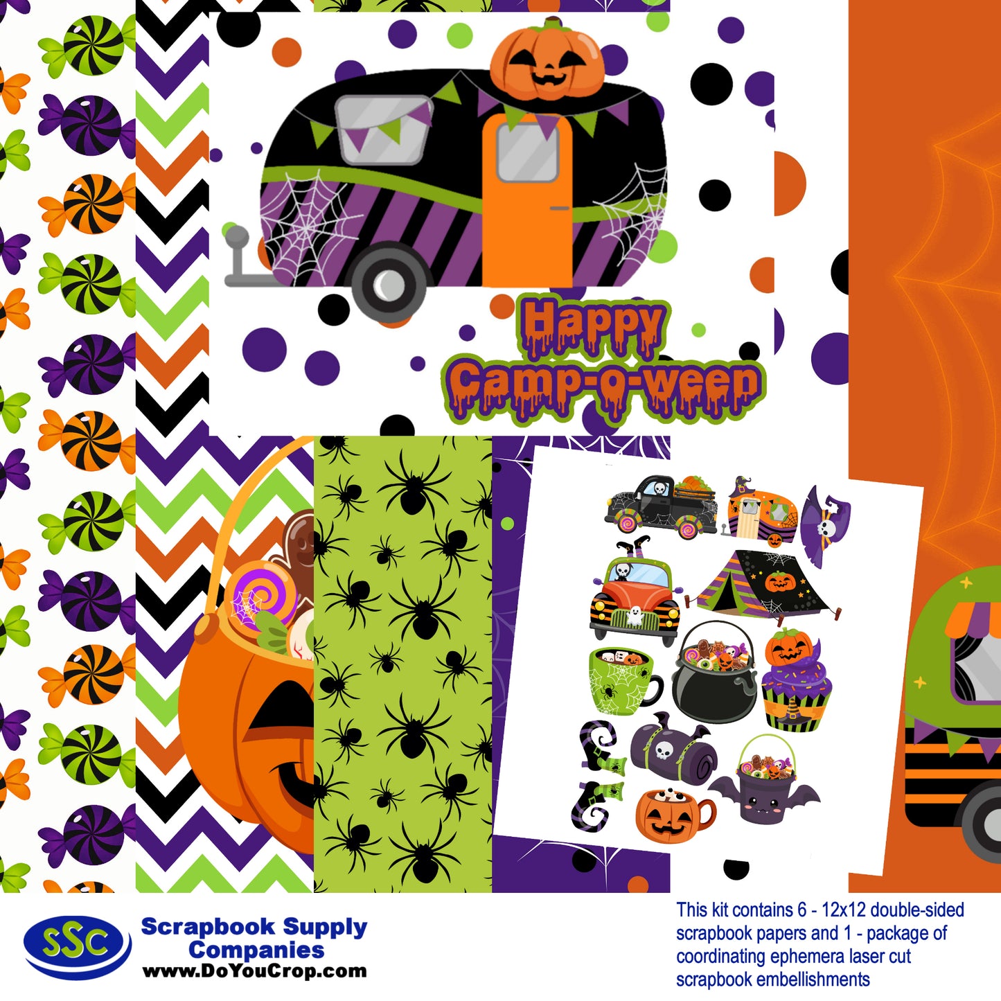 Happy Camp-o-ween 12 x 12 Scrapbook Collection Kit by SSC Designs - 3 Kits