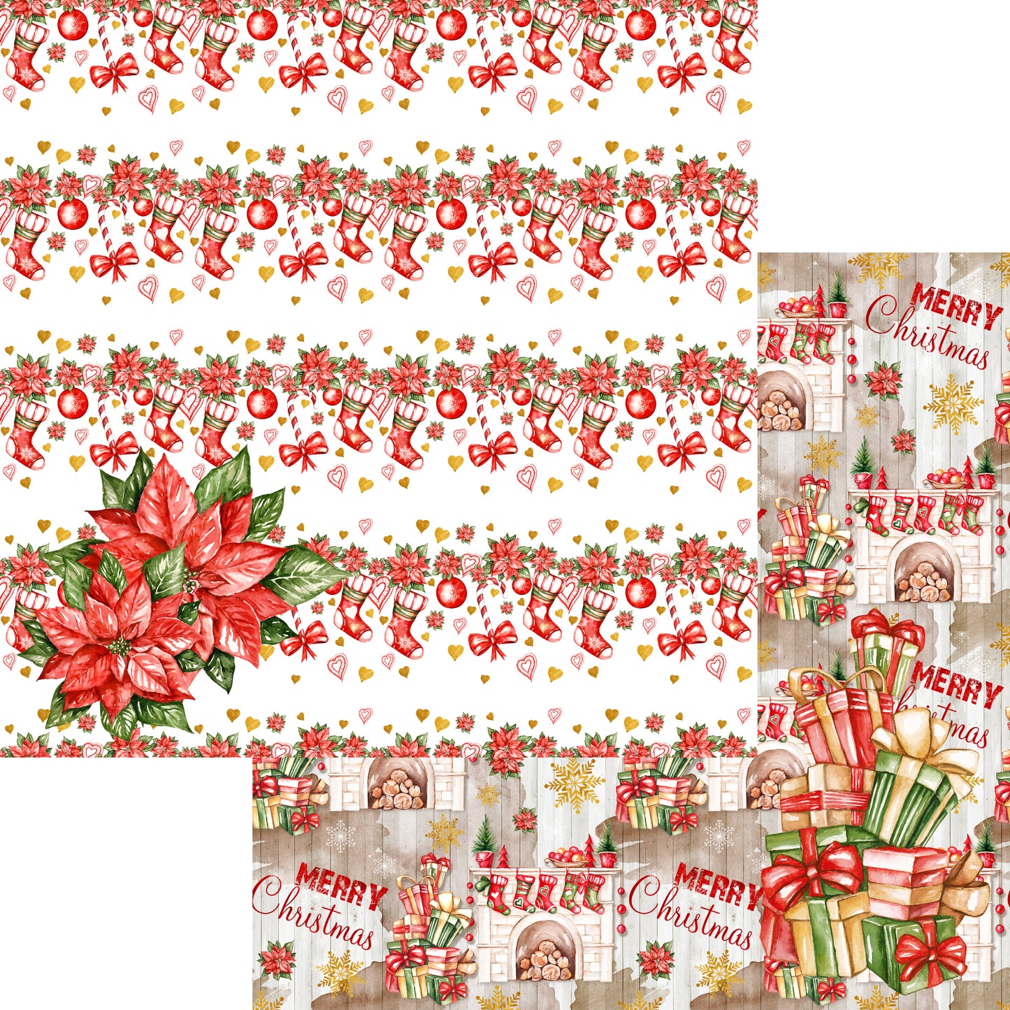 Home For Christmas 12 x 12 Scrapbook Paper Pack & Embellishment Kit - 3 Kits