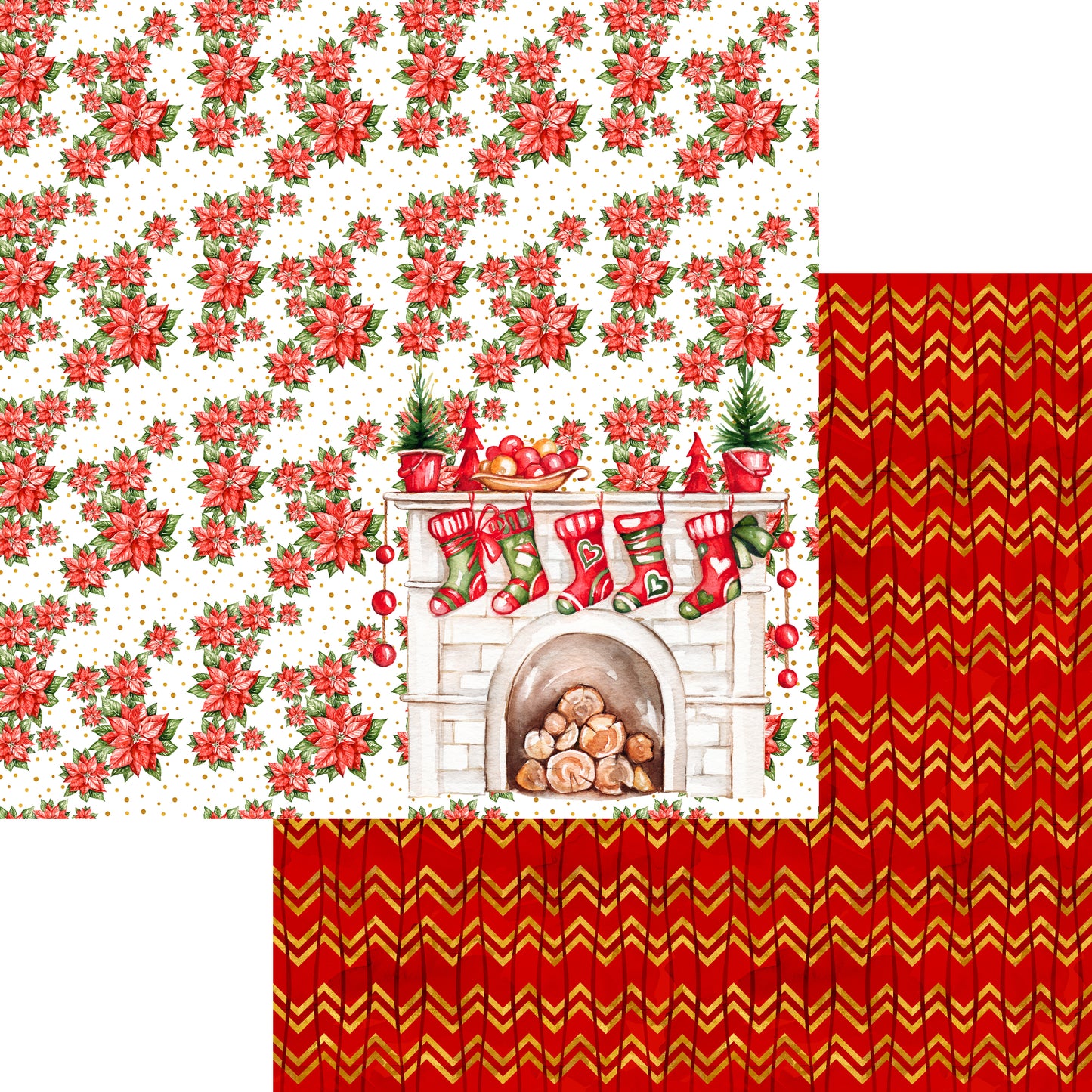 Home For Christmas 12 x 12 Scrapbook Paper Pack & Embellishment Kit - 3 Kits