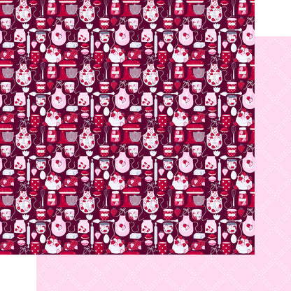 Happiness is Homemade Collection Sugar & Spice Sweethearts 12 x 12 Double-Sided Scrapbook Paper by SSC Designs - 15 Pack