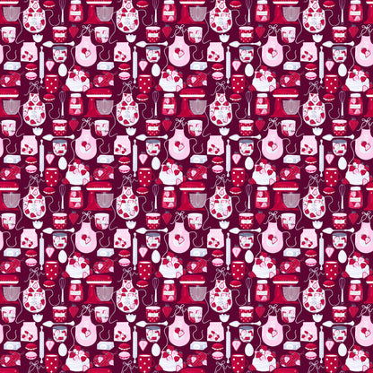 Happiness is Homemade Collection Sugar & Spice Sweethearts 12 x 12 Double-Sided Scrapbook Paper by SSC Designs - 15 Pack