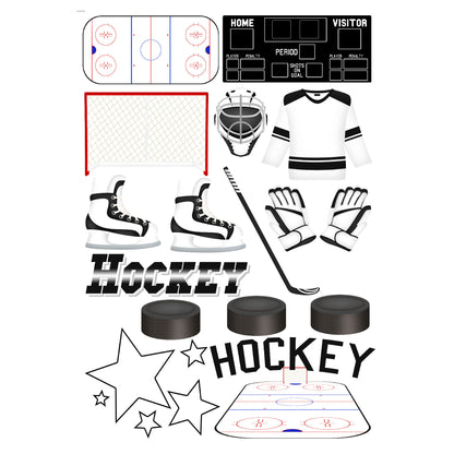 Hockey Season Collection Laser Cut Scrapbook Ephemera Embellishments by SSC Designs - 3 Packs