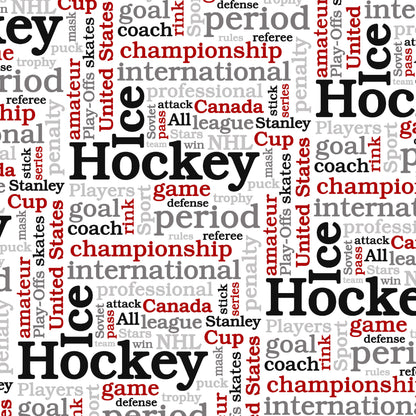 Hockey Season Collection Stick & Score 12 x 12 Double-Sided Scrapbook Paper by SSC Designs - 15 Pack