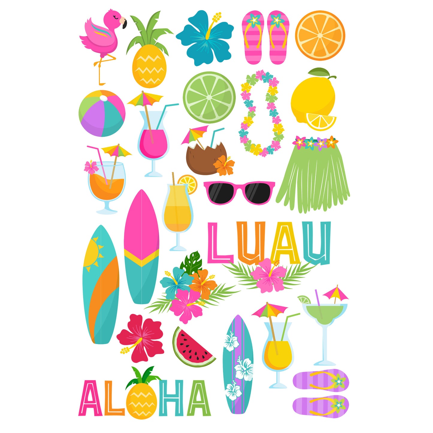 Hawaiian Luau 12 x 12 Scrapbook Paper & Embellishment Kit by SSC Designs - 3 Kits